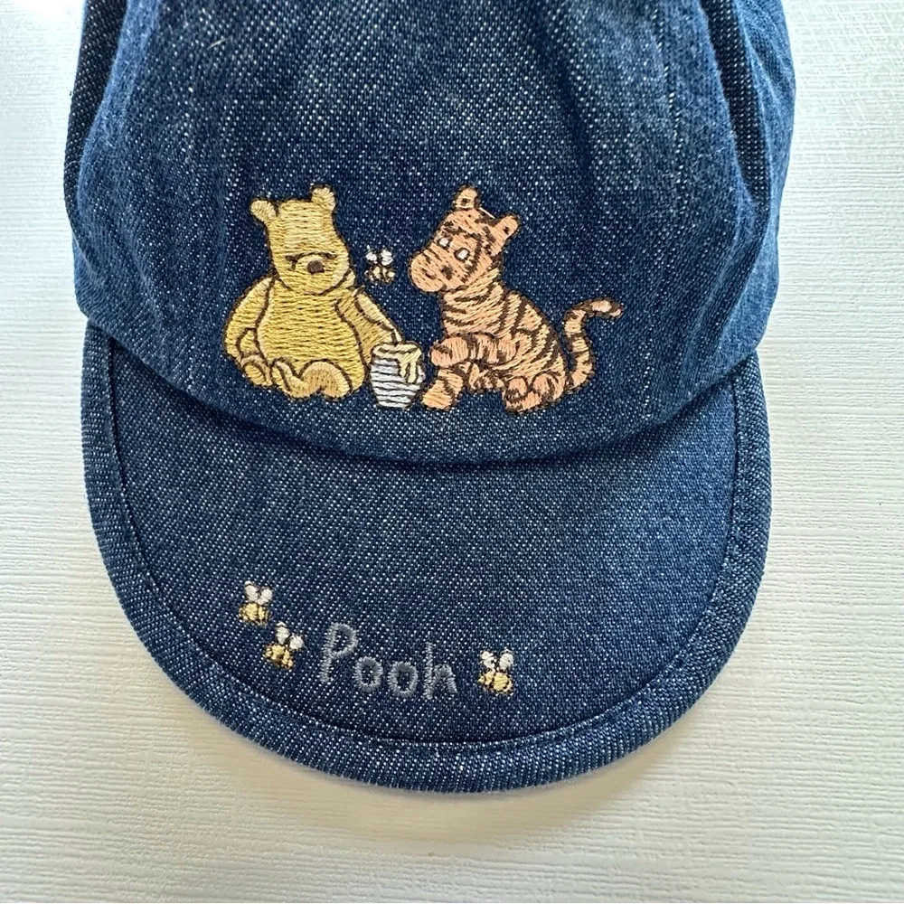 Classic Disney Baby Winnie the Pooh Newborn Long Sleeve Button Down Shirt & Cap